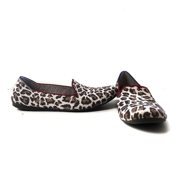Rothy's The Loafer Moca Spot Leppard Print Flats, 9 - Picture 1 of 8